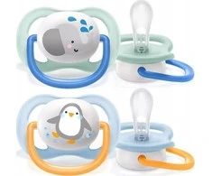 Philips AVENT 0-6 mėn. silikoninis čiulptukas ULTRA AIR B, 2 vnt., SCF080/05