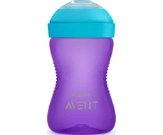 Philips AVENT puodelis minkštu, kramtymui atspariu snapeliu, 300 ml, violetinis