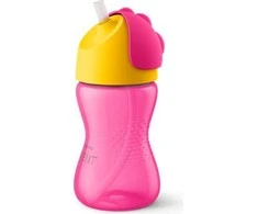 Philips AVENT 12+ mėn. puodelis su šiaudeliu 300 ml, rožinis