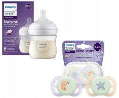 AVENT SCY900/01+SCF075/07 NATŪRALUS REAGUOJANTIS BUTELIUKAS 125ML + ČIULPTUKAS
