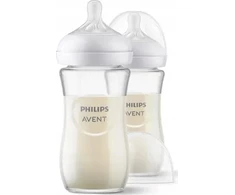 AVENT SCY933/02 RESPONSIVE NATURAL GLASS BOTTLE 2x240ml