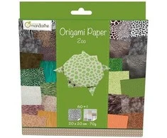 AVENUE MANDARINE Papier origami. Zoo (229916)