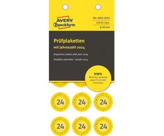 AVERY Avery 6943-2024 Ø 20 mm, 120 Etiketter, Gul Gul 152x70x3,5mm (8stk) - (8 pce pr. blister emballage)