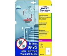 Avery Zweckform Avery L8011-10, permatomas, A4, poliesteris, permanentinis, stačiakampis, 70 g/m²