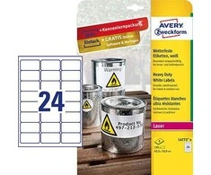 Avery Zweckform vandeniui atsparios etiketės ZF L4773-8 63,5x33,9 mm
