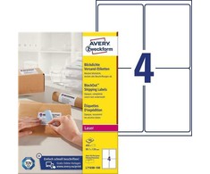 Avery Zweckform Siuntų gabenimo etiketė 99,1 x 139 100 lapų viršelis Avery Zweckform L7169B-100