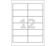 Lipnios etiketės Avery Zweckform, A4, 97x42,3mm, 12 etikečių lape, 100 lapų, baltos spalvos