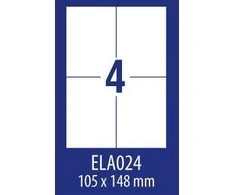 Avery Zweckform LABEL. ZF ECONOMY 105X148MM 024 100ARK E100 ELA024 ETIKETĖ - ELA024