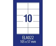 Lipnios etiketės Avery, A4, 105x57mm, 10 etikėčių lape, 100 lapų, baltos spalvos