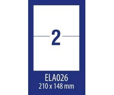 Lipnios etiketės Avery Europe. 210x148. 2 etiketės lape. 100 lapų. baltos spalvos