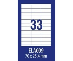 Avery Zweckform LABEL. ZF ECONOMY 70X25,4MM 009 100ARK E100 ELA009 ETIKETĖ - ELA009