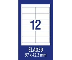 Lipnios etiketės Avery Europe, A4, 97x42.3mm, 12 etikečių lape, 100 lapų, baltos spalvos