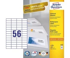 Avery Zweckform universalios lipnios etiketės 52,5 x 21,2 mm (3668)