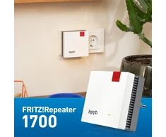 Maršrutizatorius AVM FRITZ! Set 1700, 2 vnt. pakuotė, kartotuvas – balta/pilka, Wi-Fi 7 iki 3,6 Gbit/s
