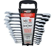 AW-Tools Kombinuotas raktas su terkšle AWTools AW39999; 8-19 mm; 12 vnt.