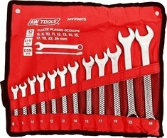 AW-Tools Kombinuotų veržliarakčių komplektas AWTools AW39815; 8-24 mm; 12 vnt.