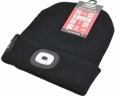 AW-Tools AWTOOLS KEPURĖ SU LED ŽIBINTUVĖLIU 80lm JUODA