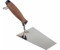 AW-Tools AWTOOLS TINKUOTOJO MENTELĖ TRAPECINĖ, NERŪDIJANTIS PLIENAS, 140mm, KORKINĖ RANKENA 1201K
