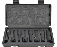 AW-Tools Smūginių galvučių rinkinys AWTools AW38780BL; HEX; 1/2''; 6-19 mm; 8 vnt.