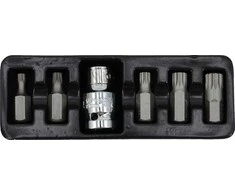 AW-Tools AWTOOLS KOŃCÓWKI SPLINE 6cz. M5-M12 + ADAPTER Juodas LINE