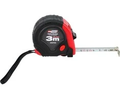 AW-Tools AWTOOLS RULETĖ RITININĖ RAUDONA-JUODA 10m x 25mm ABS TPR 2-STOP