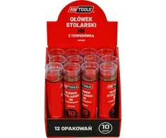 AW-Tools AWTOOLS STALIAUS PIEŠTUKAS HB RAUDONAS 10vnt. TŪTELĖJE