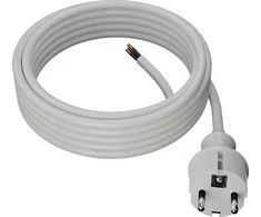 AW-Tools AWTOOLS LAIDAS SU KIŠTUKU 1,5m 2×1,0 Baltas H05VV-F…