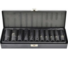 AW-Tools Smūginių galvučių rinkinys AWTools AW38645BL; 1/2''; 10-24 mm; 11 vnt.