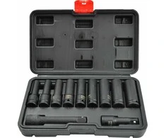 AW-Tools Smūginių galvučių rinkinys AWTools AW38688BL; 1/2''; 8-21 mm; 11 vnt.