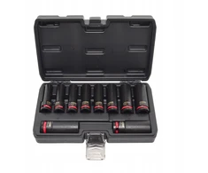 AW-Tools AWTOOLS SMŪGINIŲ GALVUČIŲ RINKINYS 1/2″ 10 vnt. 10-24mm ILGOS Juodas LINE