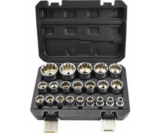 AW-Tools Sukimo galvučių rinkinys AWTools AW38550BL; 1/2''; 8-36 mm; 21 vnt.