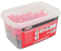 AW-Tools AWTOOLS LYGIAVIMO SISTEMA (ARKINĖ) 1,5mm 150+50vnt. (ARKELĖ 5-15mm + PLEIŠTAS)
