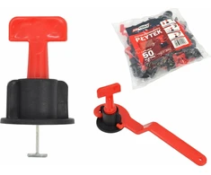 AW-Tools AWTOOLS PLYTELIŲ LYGIAVIMO SISTEMA 50vnt. + RAKTAS