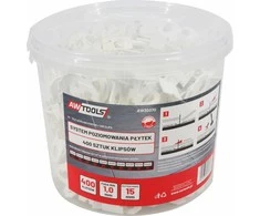 AW-Tools Plytelių lygio indikatorius AWTools AW30370; 1 mm; 7-15 mm; 400 vnt.