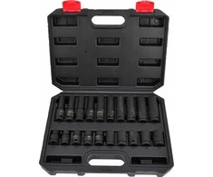 AW-Tools Smūginių galvučių rinkinys AWTools AW38695BL; 1/2''; 10-19 mm; 20 vnt.