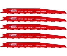 AW-Tools AWTOOLS PJŪKLELIS BiM SKIRTAS SLANKIOJANTIES PJŪKLAMS 225mm 6 TPI /5vnt. /MEDIENA+VINYS