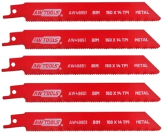 AW-Tools AWTOOLS PJŪKLELIS BiM SKIRTAS SLANKIOJANČIAM PJŪKLUI 150mm 14 TPI /5vnt /METALUI
