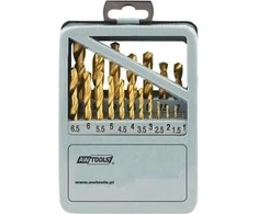 Grąžtas AW-Tools AWTOOLS METALO GRĄŽIAI GRĄŽIAI HSS-G TYTAN RINKINYS 19 vnt. /1,0–10,0 mm/