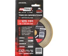 AW-Tools AWTOOLS DEIMANTINIS DISKAS 125mmx1,9×22,2 TURBO Juodas LINE