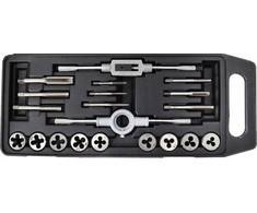 AW-Tools Sriegiklių ir sriegpjovių rinkinys AWTools AW20405; M3-M12; 20 vnt.