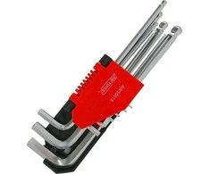 AW-Tools AWTOOLS ŠEŠIAKAMPIAI RAKTAI HEX /1,5-10,0mm/ 9vnt. KULA Juodas LINE