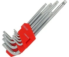 AW-Tools AWTOOLS TORX RAKTAI SU IMBUSU / T10-T50 / 9 vnt. / ILGI Juodas LINE