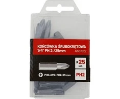 AW-Tools AWTOOLS KOŃCÓWKA ŚRUBOKRĘTOWA 1/4" PH 2 /25mm /25szt.