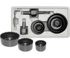 AW-Tools AWTOOLS skylučių pjūklai MEDIENAI / 19-22-25-28-38-44-51-64 mm / 11 ELEMENTŲ RINKINYS