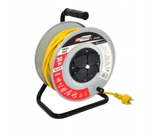 AW-Tools AWTOOLS ILGINAMASIS LAIDAS ANT BŪGNO METAL PROFI MAX 30m 3×2,5mm GELTONAS 16A / 3680W / IP44