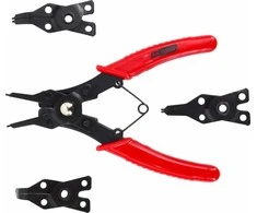AW-Tools AWTOOLS ŽNYPLĖS SEG. 160mm VIDINĖMS IR IŠORINĖMS 4vnt KEIČIAMI ANTGALIAI Juodas LINE