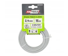 AW-Tools AWTOOLS ŻYŁKA TNĄCA CLASSIC 2,4x15m/ OKRĄGŁA Z RDZENIEM