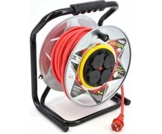 AW-Tools AWTOOLS pratęsimas BUGNAS METAL Raudonas HEAVY DUTY 30m 3x1,5 mm 16A / 3680W / IP44