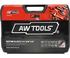 AW-Tools Raktų komplektas AWTools AW39173BL; 1/2''; 1/4''; 3/8''; 173 vnt.