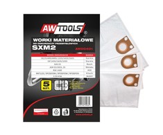 AW-Tools Dulkių maišeliai AWTools AW00401; SxM2; 5 vnt.